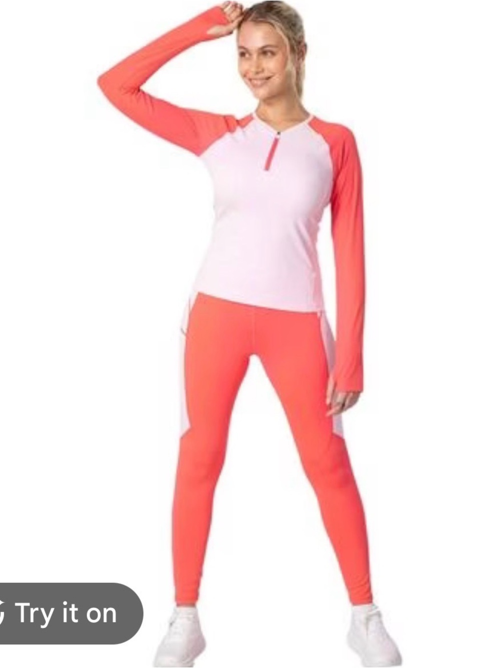 NWT Kari Traa Two-Tone Long Sleeve Active Top